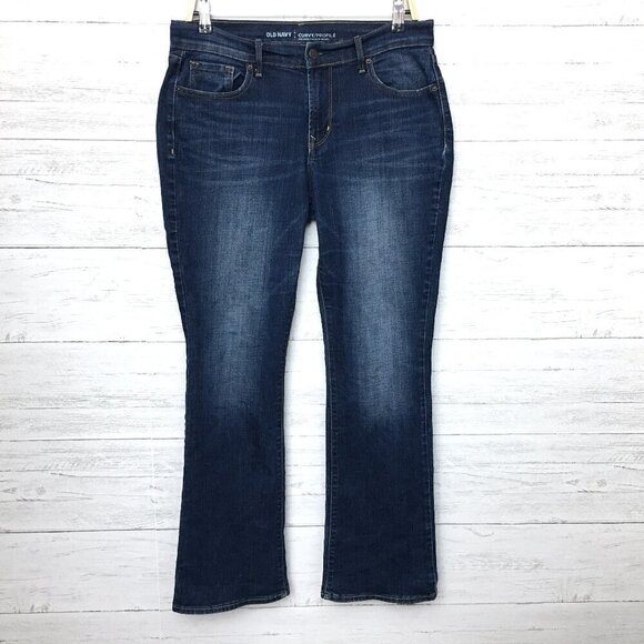 Old Navy Women's Jeans Curvy Bootcut Mid Rise Stretch size 10 length 30" - Picture 1 of 9